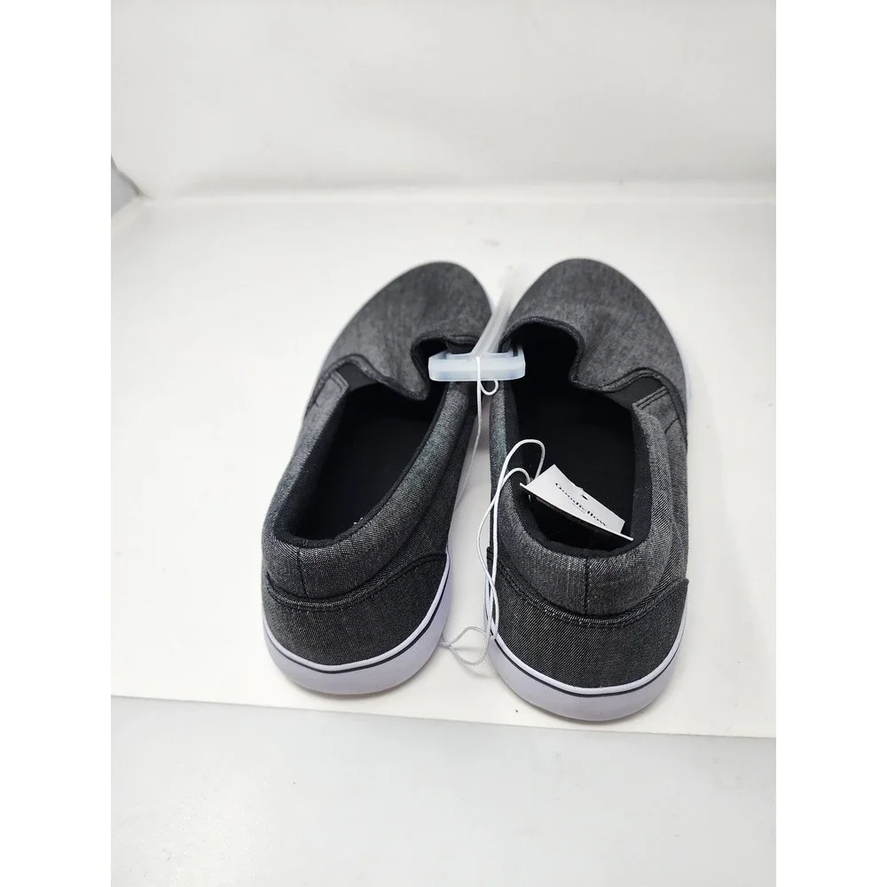 Goodfellow & Co Mens Low Top Slip On Sneakers Gray Canvas Casual Size 12